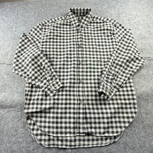 Henry Cotton's Men's Plaid Button Down Shirt Long Sleeve Casual Made in Italy 44